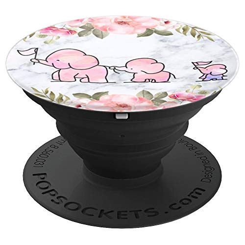 2 Kiddos Elephant Gift for Mom Family Phone Holder PopSockets Grip and Stand for Phones and Tablets
