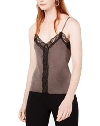  Bar Iii LaceTrim Camisole Top Grey Size Small
