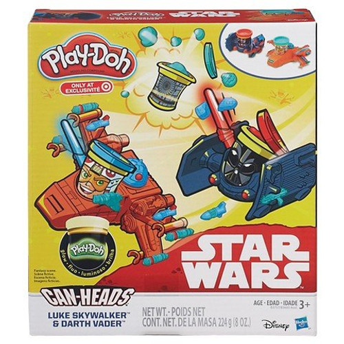 Play-Doh Star Wars Luke Skywalker vs. Darth Vader & Play-Doh Glow In the Dark Can-Heads Play-Doh Star Wars Luke Skywalker vs. Darth Vader & Play-Doh Glow In the Dark Can-Heads