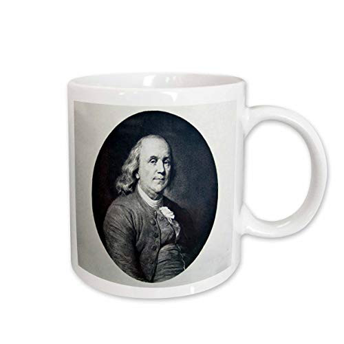 3dRose Benjamin Franklin Ceramic Mug, 11-Ounce
