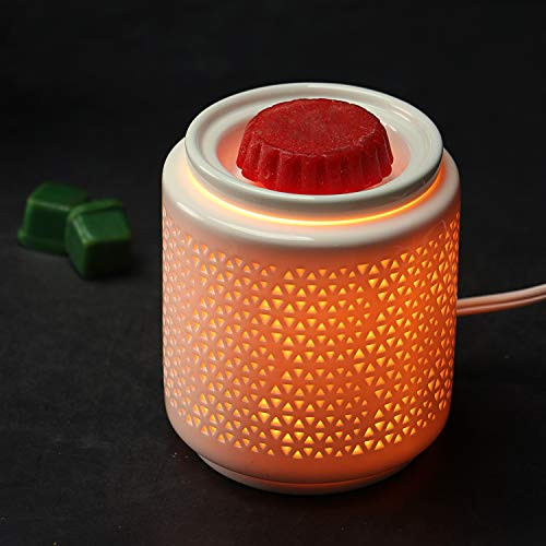 STAR MOON Wax Warmer for Home Decor Scentsy Wax Warmer Candle Wax Warmer Home Fragrance Diffuser No Flame Removable Dish with One More Bulb Sweet Honeycomb