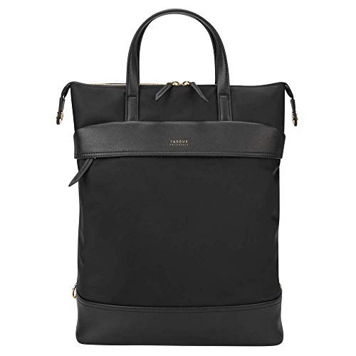 Targus Newport Convertible 2in1 Backpack to Tote Bag Sleek Professional Business Tote Purse Bag and Backpack Protective Sleeve fits 15Inch Laptop Black TSB948BT
