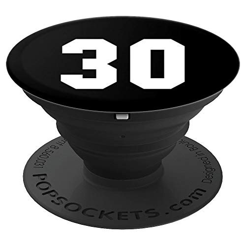 30 Team Sports Jersey Front  Back Number Player Fan PopSockets Grip and Stand for Phones and Tablets