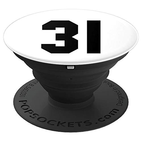 31 Team Sports Jersey Front  Back Number Player Fan PopSockets Grip and Stand for Phones and Tablets