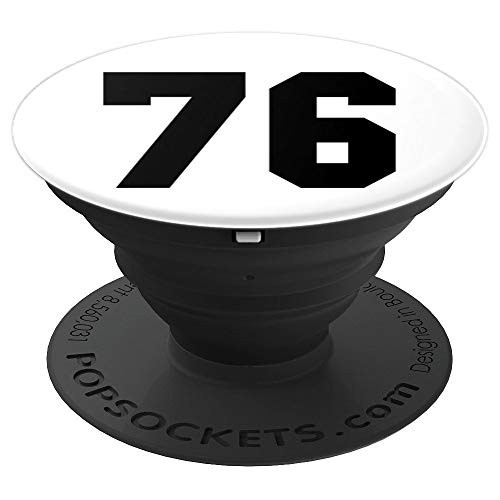 76 Team Sports Jersey Front  Back Number Player Fan PopSockets Grip and Stand for Phones and Tablets