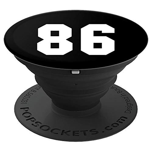 86 Team Sports Jersey Front  Back Number Player Fan PopSockets Grip and Stand for Phones and Tablets