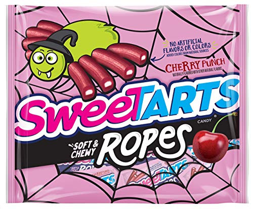 SweeTarts 1 Bag Soft  Chewy Ropes  Cherry Punch Flavor  Colors From Real Sources  Halloween Edition Candy  Individual Packets  Net Wt  9 oz