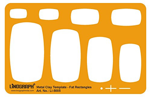 Linograph Metal Clay Fat RectanglesCrafting Template Shapes Stencil Drafting