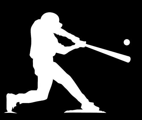 Makarios LLC Baseball Player Swing bat Cars Trucks Vans Walls Laptop MKR White 5 5 x 4 25MKR546 Makarios LLC Baseball Player Swing bat Cars Trucks Vans Walls Laptop MKR White 5 5 x 4 25MKR546