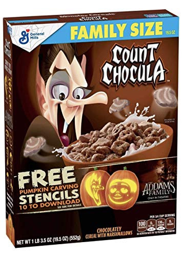 General Mills Halloween Limited EditionCount Chocula Chocolate Flavor with Marshmallows Cereal  19 5oz Family Size