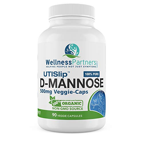 UTI Slip DMannose Non GMO Organic Source Veggie Capsules 90 Count 500 Mg
