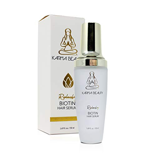 Biotin Hair Growth Serum  Strengthening and Stimulating Hair Follicles  Frizz Control Shine and Straightening  Karma Beauty