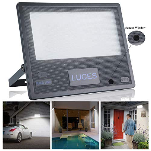 GDIDEA 100W Motion Sensor Floodlight LED Flood Light Waterproof IP67 floodlighs 6500K 10000Lm Super Bright LED Floodlights for Warehouse Backyards Front Doors Garages Driveways Sidewalks