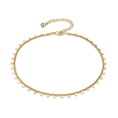 Valloey Dainty Anklets for Women Silver Gold Ankle Bracelets Set Boho Layered Beach Adjustable Chain Anklet Foot JewelryGoldDot Valloey Dainty Anklets for Women Silver Gold Ankle Bracelets Set Boho Layered Beach Adjustable Chain Anklet Foot JewelryGoldDot