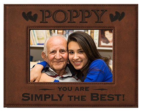GIFT POPPY PICTURE FRAME ~ Engraved Leatherette Picture Frame ~ POPPY You Are SIMPLY THE BEST ~ Holds 4 x 6 Photo ~ Great Grandparents Day Gift Poppy Birthday Gift Grandpa Christmas Gift GIFT POPPY PICTURE FRAME ~ Engraved Leatherette Picture Frame ~ POPPY You Are SIMPLY THE BEST ~ Holds 4 x 6 Photo ~ Great Grandparents Day Gift Poppy Birthday Gift Grandpa Christmas Gift