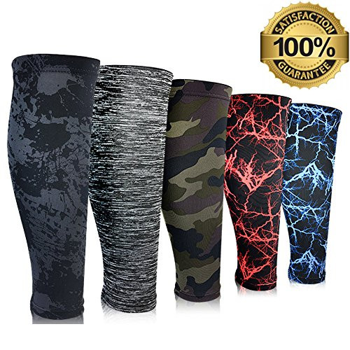 Compression Calf Sleeves 1 Pair Leg Compression Socks for Shin Splints  Calf Pain Relief Perfect for Men Women Runners Cycling Improve Performance Circulation  Recovery Black Panther Large