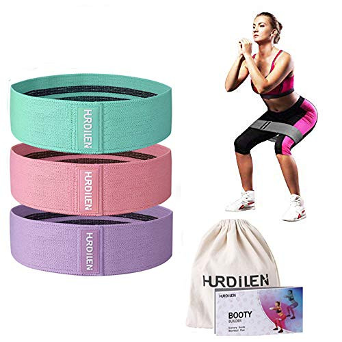 Hurdilen Resistance Bands Loop Exercise Bands  Workout Bands Hip Bands Wide Resistance Bands Hip Resistance Band for Legs and Butt  Activate Glutes and Thighs GreenPinkPurple