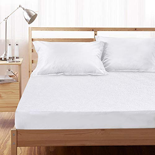 BYSURE Queen Mattress Protector 100% Waterproof,Breathable, Hypoallergenic, Vinyl Free, Smooth Cotton Terry Mattress Cover - 10 Years Warranty BYSURE Queen Mattress Protector 100% Waterproof,Breathable, Hypoallergenic, Vinyl Free, Smooth Cotton Terry Mattress Cover - 10 Years Warranty