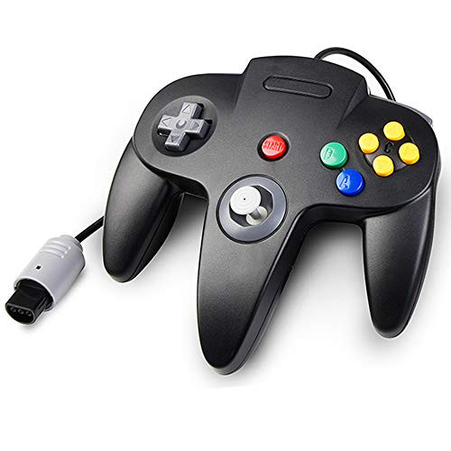 Classic N64 Controller kiwitatá Retro Wired Controller Video Game Pad Joystick for N64Console N64 Video System Black