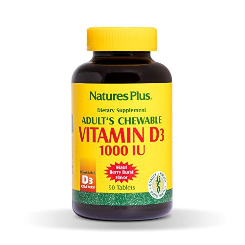 NaturesPlus Vitamin D3 Adult Chewable 1000 iu 90 Vegetarian Tablets Maui Berry Burst Flavor Bone Health Heart Health Immune System Support Supplement GlutenFree 90 Servings NaturesPlus Vitamin D3 Adult Chewable 1000 iu 90 Vegetarian Tablets Maui Berry Burst Flavor Bone Health Heart Health Immune System Support Supplement GlutenFree 90 Servings