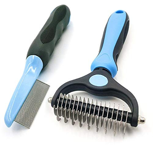 ClaClo Cat Comb Dog Rake Brush for Grooming Dematting Shedding Undercoat Rake for Dogs 2 SidedRemoving Mats Tangles Cat Comb for Short Haired Cats Dematting Comb for Cats Mats Hair ClaClo Cat Comb Dog Rake Brush for Grooming Dematting Shedding Undercoat Rake for Dogs 2 SidedRemoving Mats Tangles Cat Comb for Short Haired Cats Dematting Comb for Cats Mats Hair