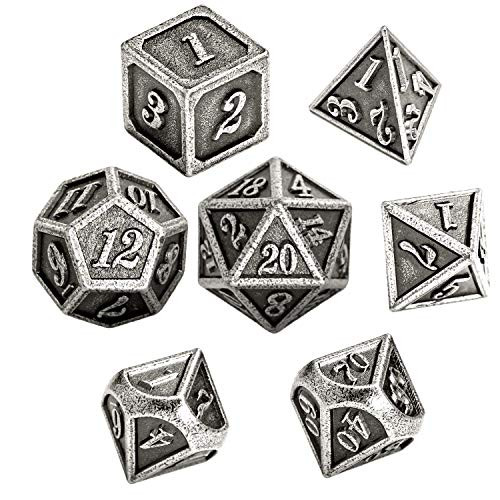 Metal dice Set dd is Dungeons and Dragons dice Set for RPG Game Dungeons and Dragons with RPG dice Bag Including one 20 Sided dice in This DND polyhedral dice Set
