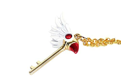 GKO Anime Card Captor Sakura Kinomoto Sakura Star Wand Keyring Necklace Pendant Key Chain Necklace GKO Anime Card Captor Sakura Kinomoto Sakura Star Wand Keyring Necklace Pendant Key Chain Necklace
