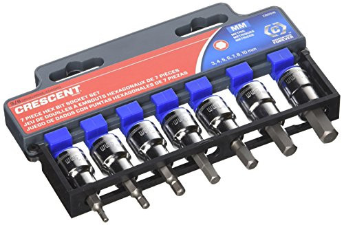 Crescent CBSS1N 7 Piece Hex Bit Socket Set - 3/8" Drive - Metric