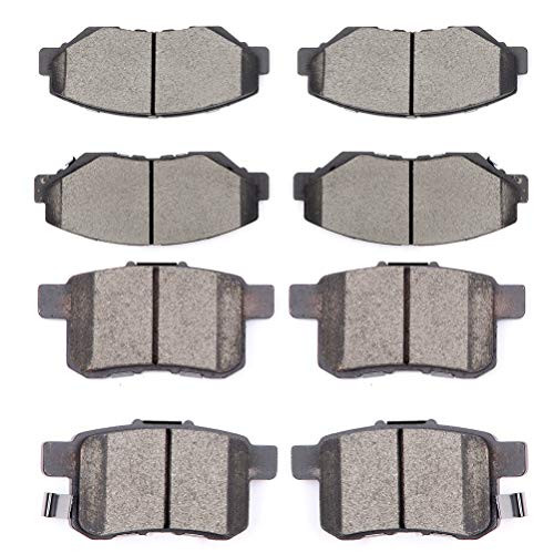 Scitoo Ceramic Discs Brake Pads Kits 8pcs Disc Brakes Pads Set fit 2008 2009 2010 2011 2012 Honda Accord