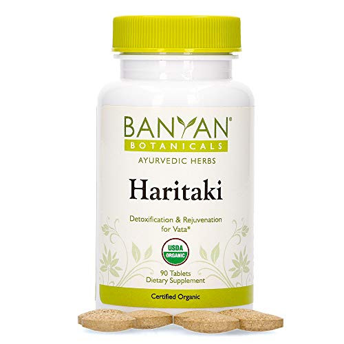 Banyan Botanicals Haritaki  USDA Certified Organic 90 Tablets  Terminalia chebula  Detoxification  Rejuvenation*