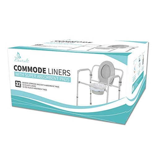 Bearals Commode Liners with Absorbent Pads Commode Liners Commode Bags Disposable Bedside Commode Liners for Adult Commode Pack of 30 Bearals Commode Liners with Absorbent Pads Commode Liners Commode Bags Disposable Bedside Commode Liners for Adult Commode Pack of 30