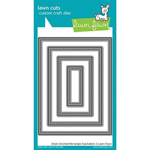 Lawn Fawn Cuts Small Stitched Rectangles Stackables Universal Custom Craft