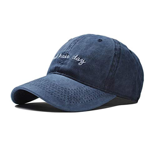 Eohak Dad Hat Distressed Bad Hair Day Baseball Cap Blue