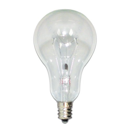 Bulbrite 860861 60 W Dimmable A15 Shape Incandescent Bulb (E12) Base with Candelabra Screw, 12 Pack Clear