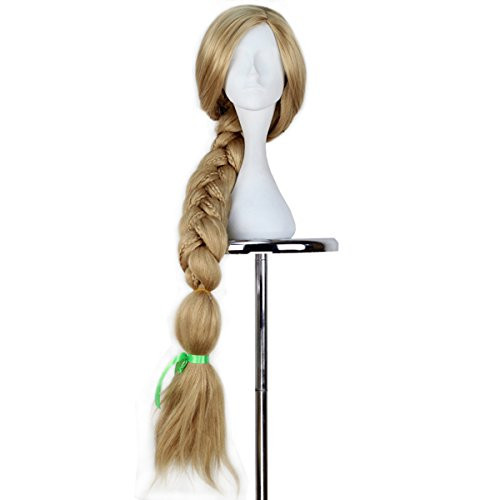 Long Blonde Braided Costume Wig 43inch Halloween Cosplay Costume Wig for Adult Women Girl Long Blonde Braided Costume Wig 43inch Halloween Cosplay Costume Wig for Adult Women Girl
