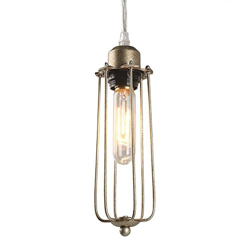 LNC Industrial Wire Cage Ceiling Lamps Tubular Edison Pendant Light A03243