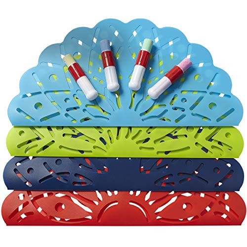 FAO Schwarz 1005300 Chalk Mandala Set with Assorted Washable Sidewalk Chalk Sticks and Jumbo Mandala Stencils, Multicolor, Pack of 38