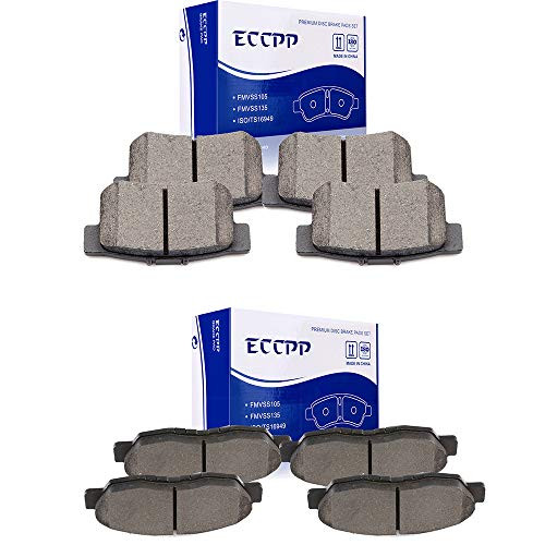 Brake Pads ECCPP 8pcs Ceramic Disc Brake Kits fit for 19971999 Acura CL 20012005 Acura EL 19912002 Honda Accord 2002 2003 20062011 Honda Civic