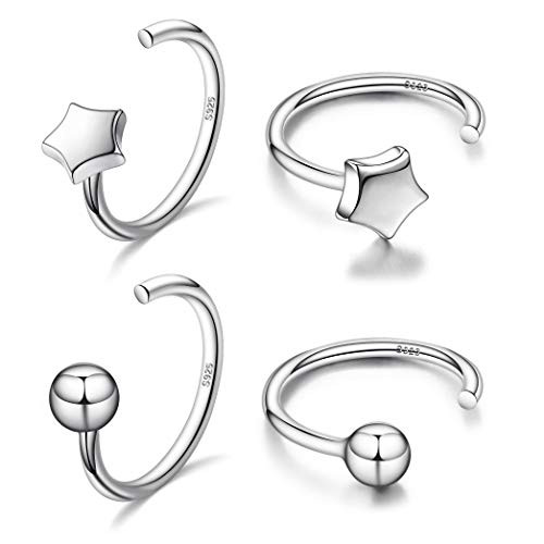 Half Hoop Earrings 925 Sterling Silver Ball Huggie Hoop Earrings Small Huggy earrings for women Half Hoop Earrings 925 Sterling Silver Ball Huggie Hoop Earrings Small Huggy earrings for women