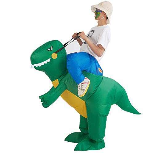 Lulu Home Dinosaur Costume Halloween Inflatable Dinosaur TREX Cosplay Costume Adult