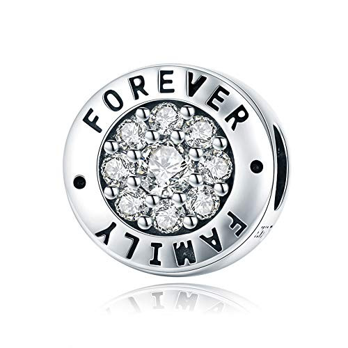 Family Charm 925 Sterling Silver Charms Fit Other European Bracelets and Necklaces