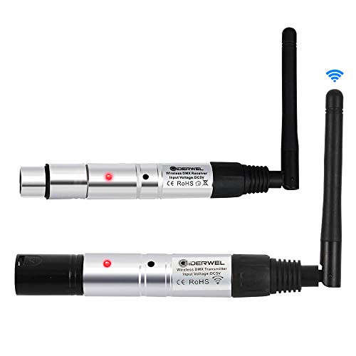GIDERWEL DMX Wireless Receiver Transmitter Light Control Dfi DJ for Wireless Receiver DMX512 Stage Light Party Light1 Receiver 1 Transmitter