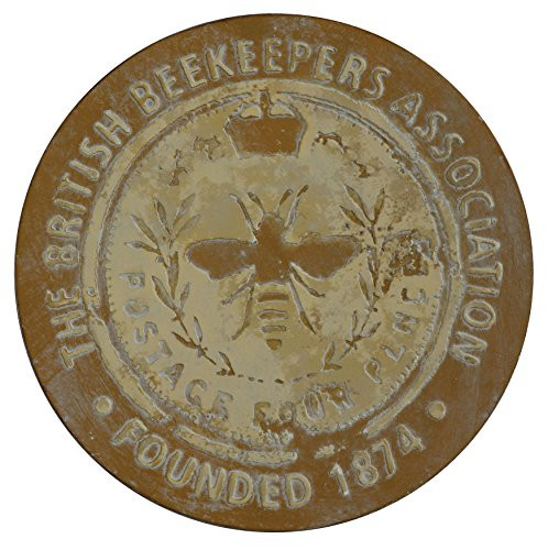 Creative Co-Op British Beekeepers Association Tin Decorative Wall Art, Brown