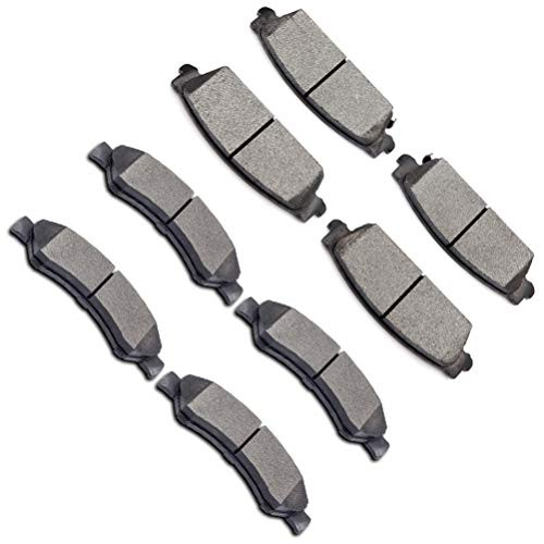 OCPTY Ceramic Brakes Pads Quick Stop Front Rear Brake Pad fit for 07 for Cadillac Escalade07 for Chevy Avalanche/Silverado 1500/Suburban 1500/Tahoe07 for GMC Sierra 1500/Yukon/Yukon XL 1500