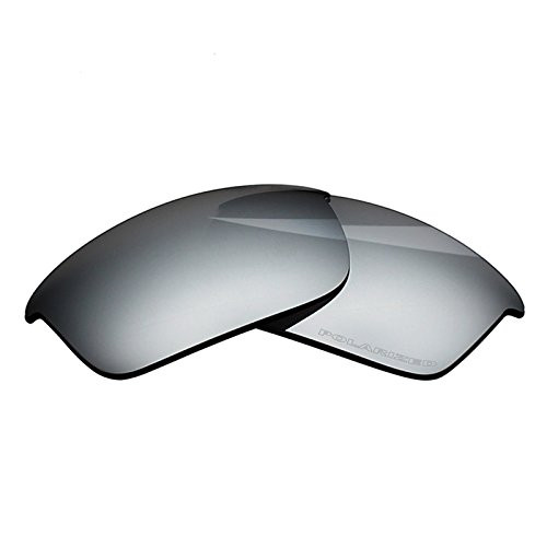 BlazerBuck Antisalt Polarized Replacement Lenses for Oakley Bottle Rocket OO9164  Silver Chrome
