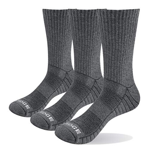 YUEDGE Men s 3Pairs/Pack Work Boot Socks Outdoor Sports Athletic Walking Hiking Socks Moisture Wicking Cotton Cushion Crew SocksSize 911