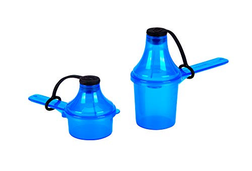 The Scoopie 2 Count Blue 15cc 30cc Portable Scoop with Attached Funnel Supplement Dispenser  Pre Workout Container  Multi Pack