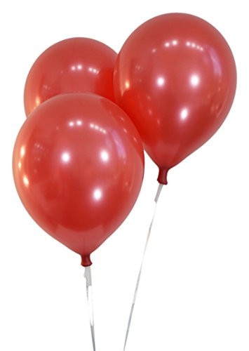 Creative Balloons 12" Latex Balloons - Pack of 100 Pieces - Metallic Cherry Red