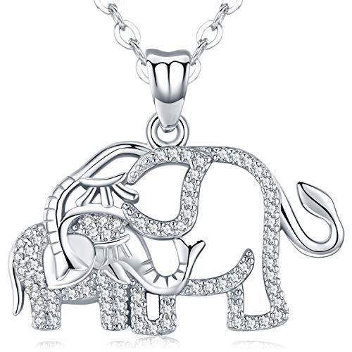 Aniu Elephant Pendant 925 Sterling Silver Necklace with Cubic Zirconia for Women and Grils Jewelry with Gift Box Aniu Elephant Pendant 925 Sterling Silver Necklace with Cubic Zirconia for Women and Grils Jewelry with Gift Box