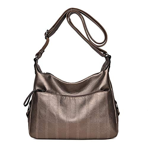 Oichy Women Crossbody Bag Leather Shoulder Bag Ladies Purses and Handbags Lightweight Zipper Handbag Bronze Oichy Women Crossbody Bag Leather Shoulder Bag Ladies Purses and Handbags Lightweight Zipper Handbag Bronze